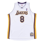 Men's Los Angeles Lakers Kobe Bryant #8 Mitchell & Ness White 2003-04 Hardwood Classics Jersey