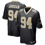 Men New Orleans Saints Cameron Jordan #94 Nike Black Game Jersey - thejerseys