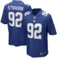 Men New York Giants Michael Strahan #92 Nike Royal Game Jersey - thejerseys