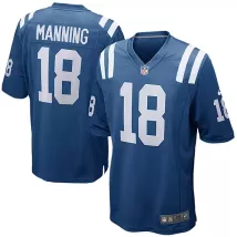 Men Indianapolis Colts Peyton MANNING #18 Nike Royal Game Jersey - thejerseys