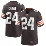 Men Cleveland Browns Nick Chubb #24 Nike Brown Game Jersey - thejerseys