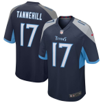 Men Tennessee Titans Ryan Tannehill #17 Nike Navy Game Jersey