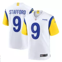 Men Los Angeles Rams Matthew Stafford #9 Nike White Game Jersey - thejerseys
