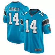 Men Carolina Panthers Sam Darnold #14 Blue Game Jersey - thejerseys