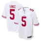 Men San Francisco 49ers Trey Lance #5 White Game Jersey - thejerseys