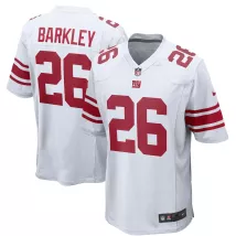 Men New York Giants Saquon Barkley #26 Nike White Game Jersey - thejerseys