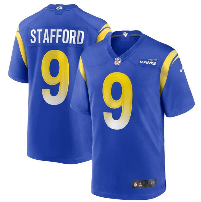 NIKE Los Angeles LA Rams Jared Goff #16 NFL Jersey Dri-Fit Men