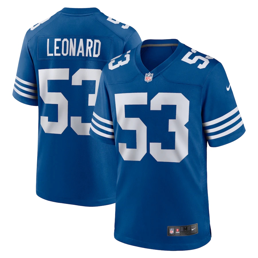 DARIUS LEONARD #53 Signed INDIANAPOLIS COLTS Gray Jersey Size XL