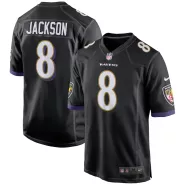 Men Baltimore Ravens Lamar Jackson #8 Nike Black Game Jersey - thejerseys
