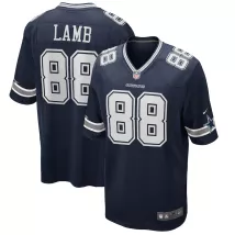 Men Dallas Cowboys CeeDee Lamb #88 Nike Navy Game Jersey - thejerseys