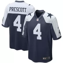 Men Dallas Cowboys Dak Prescott #4 Nike Navy Game Jersey - thejerseys