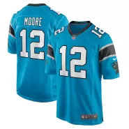 Men Carolina Panthers DJ Moore #12 Blue Game Jersey - thejerseys
