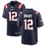 Men New England Patriots Tom Brady #12 Nike Navy Game Jersey - thejerseys