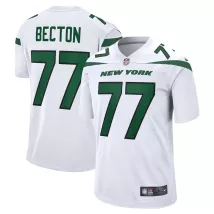 Men New York Jets Mekhi Becton #77 Nike White Game Jersey - thejerseys