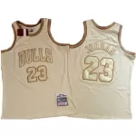 Men's Chicago Bulls Michael Jordan #23 Gold Hardwood Classics Jersey 97-98 - thejerseys