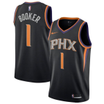 Men's Phoenix Suns Devin Booker #1 Nike Black 2021/22 Swingman NBA Jersey-Statement Edition