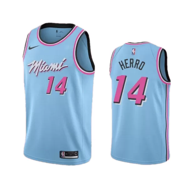 Men's Miami Heat Tyler Herro #14 Blue Swingman Jersey 2019/20 - City Edition - thejerseys