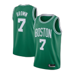 Men's Boston Celtics Jaylen Brown #7 Green 2020/21 Swingman Jersey - Icon Edition