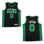 Men's Boston Celtics Tatum #0 Black&Green 2020/21 Swingman Jersey - City Edition