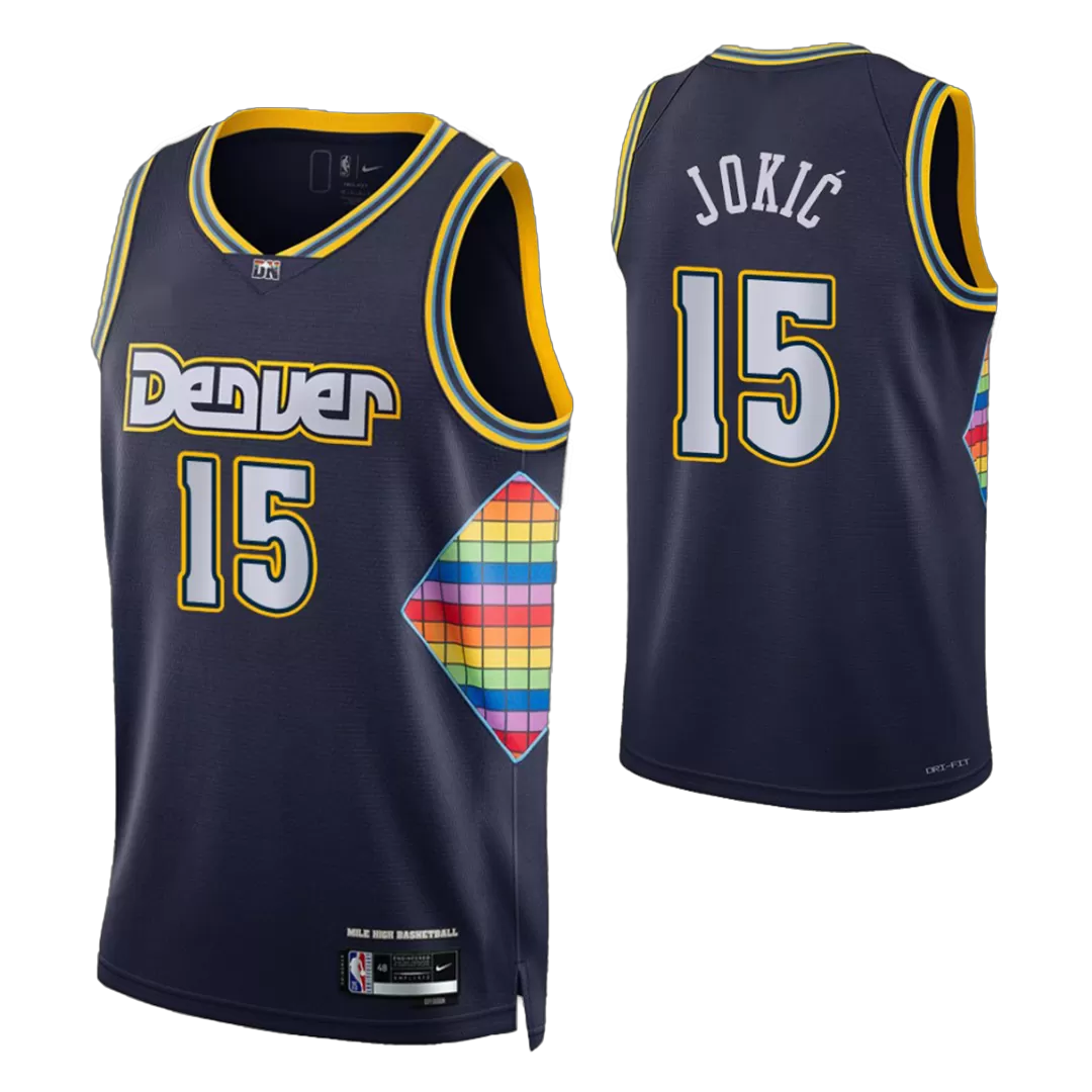 Men's Denver Nuggets Nikola Jokic #15 Navy Swingman Jersey 2021/22 - City Edition