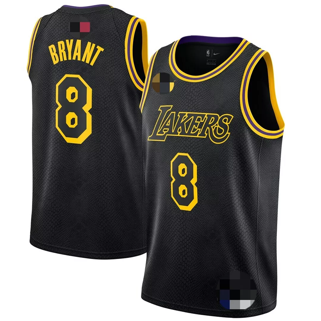 Men's Los Angeles Lakers Kobe Bryant #8 Black Swingman Jersey - City Edition