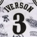 Men's Philadelphia 76ers Allen Iverson #3 white Hardwood Classics Swingman Jersey 97-98 - thejerseys