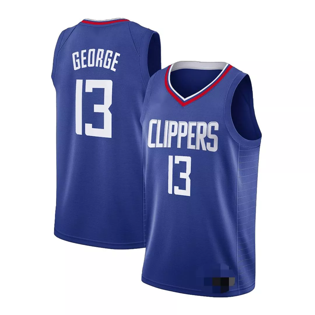 Men's Los Angeles Clippers George #13 Blue Swingman Jersey 2019/20 - Icon Edition