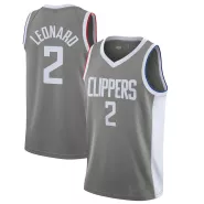 Men's LA Clippers Kawhi Leonard #2 Gray 2020/21 Swingman Player Jersey - Earned Edition - thejerseys