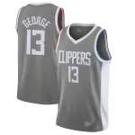 Men's LA Clippers Paul George #13 Nike Gray 2020/21 Swingman Player Jersey - Earned Edition - thejerseys