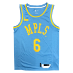 Men's Los Angeles Lakers(MPLS) LeBron James #6 Light Blue Swingman Jersey - Classic Edition