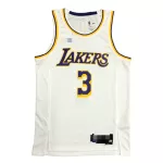 Men's Los Angeles Lakers Anthony Davis #3 White Diamond Swingman Jersey - Icon Edition - thejerseys