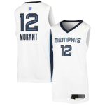 Men's Memphis Grizzlies Ja Morant #12 White 2020/21 Swingman Jersey - Association Edition