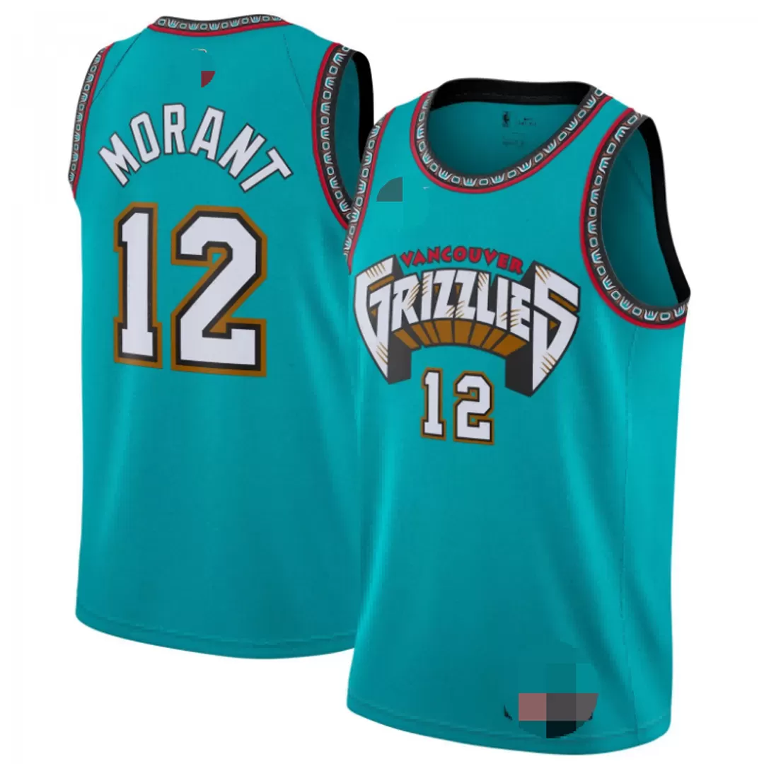 Men's Memphis Grizzlies #12 Ja Morant Green Retro Jersey