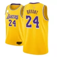 Men's Los Angeles Lakers Kobe Bryant #24 Yellow Swingman Jersey - thejerseys