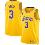 Men's Los Angeles Lakers Anthony Davis #3 Gold 2021 Diamond Swingman Jersey - Icon Edition - thejerseys