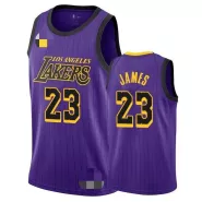 Men's Los Angeles Lakers LeBron James #23 Purple 2018/19 Swingman Jersey - City Edition - thejerseys