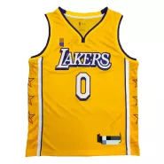 Men's Los Angeles Lakers Westbrook #0 Yellow Swingman Jersey - City Edition - thejerseys