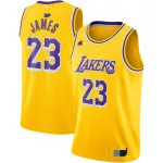 Men's Los Angeles Lakers LeBron James #23 Yellow Swingman Jersey - thejerseys