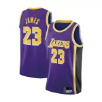 Men's  Los Angeles Lakers LeBron James #23 Purple 2020/21 Swingman Jersey - Statement Edition - thejerseys