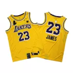 Men's Los Angeles Lakers LeBron James #23 Yellow 2020 Swingman Jersey - thejerseys