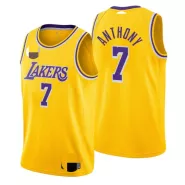 Men's Los Angeles Lakers Carmelo Anthony #7 Gold Swingman Jersey - Icon Edition - thejerseys