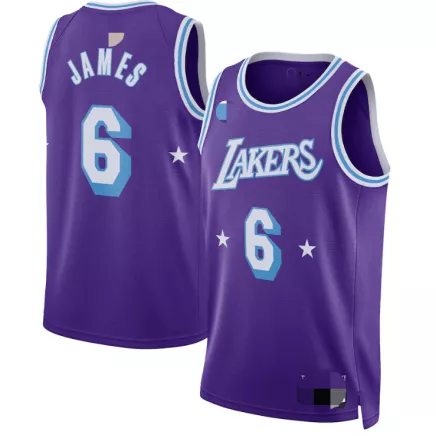Men's Los Angeles Lakers LeBron James #6 Purple 2021/22 Diamond Swingman Jersey - City Edition - thejerseys