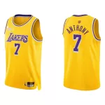 Men's Los Angeles Lakers Carmelo Anthony #7 Gold 2021/22 Diamond Swingman Jersey - Icon Edition - thejerseys