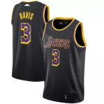 Men's Los Angeles Lakers Anthony Davis #3 Black 2020/21 Swingman Jersey - thejerseys