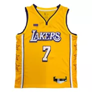 Men's Los Angeles Lakers Carmelo Anthony #7 Yellow Swingman Jersey - City Edition - thejerseys