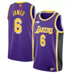 Men's Los Angeles Lakers Lebron James #6 Purple Swingman Jersey - Statement Edition - thejerseys