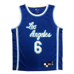 Men's Los Angeles Lakers Lebron James #6 Blue Swingman Jersey - Classic Edition