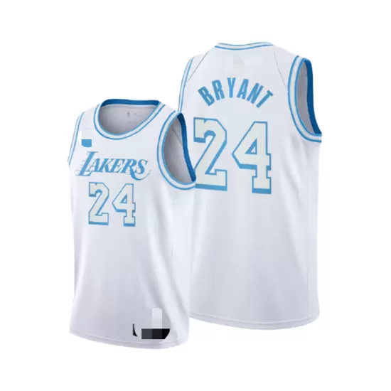 Los Angeles Lakers white 24 Kobe Bryant NBA Finals game Retro Vintage Jersey