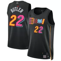 Men's Miami Heat Jimmy Butler #22 Black 2021/22 Swingman Jersey - City Edition - thejerseys