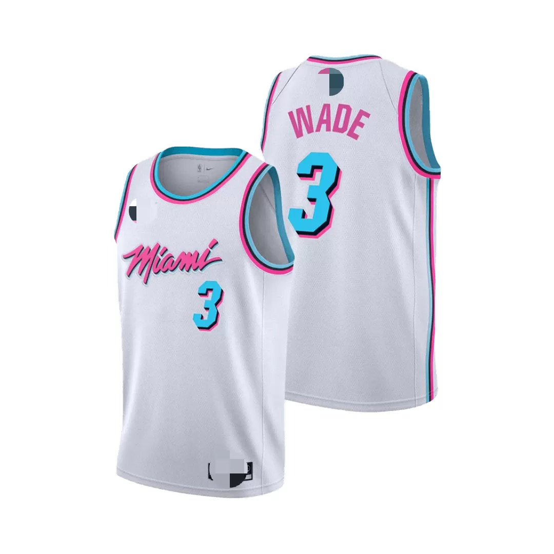 Men's Miami Heat Dwyane Wade Nike Blue 2019/20 Finished City Edition  Swingman Jersey